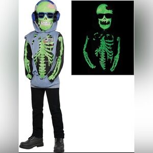 Amscan Zombie Gamer Glow In The Dark Halloween Costume For Kids Medium 8-10.